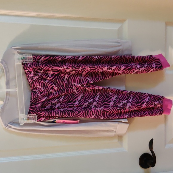 Baby Phat Girls Grey Pink Animal Print Pajama Set NWT Size 4 - Picture 2 of 4